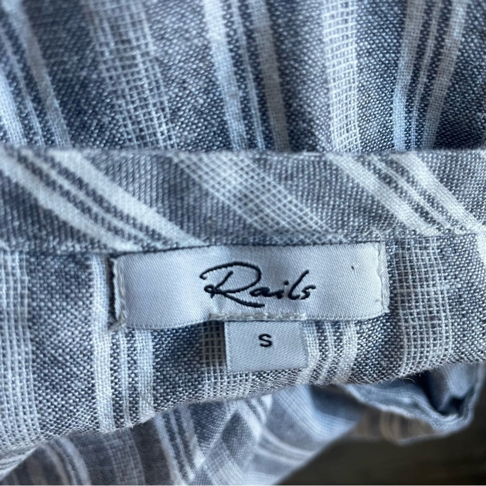 Rails Brooklyn Jumpsuit Gray And White Stripe 330… - image 8